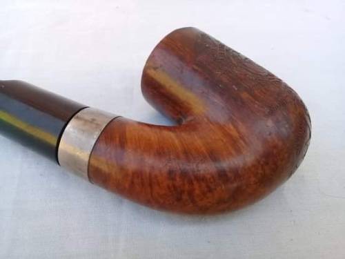 Rare Vriendschap Pipe: Petersen with Coat of arms of South Africa, Australia and UK