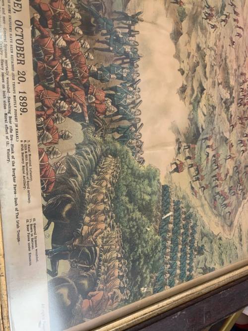 Boer War : Rare Print of the Battle of Dundee /Glencoe ( 85 x 65 cm )