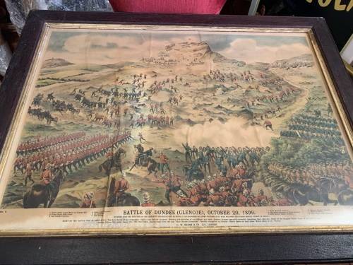 Boer War : Rare Print of the Battle of Dundee /Glencoe ( 85 x 65 cm )
