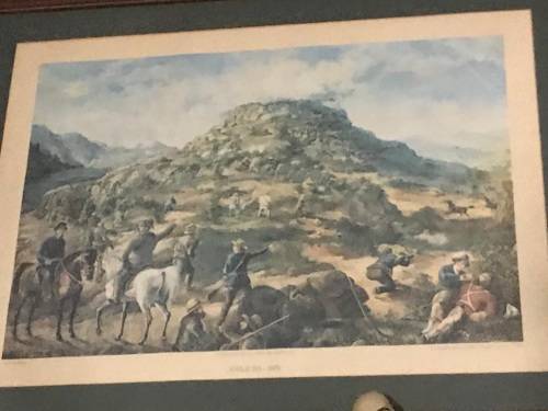 Boer War: Print of Battle of Majuba ( 70 x 55 cm )