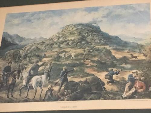 Boer War: Print of Battle of Majuba ( 70 x 55 cm )