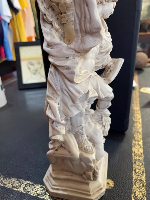 BEAUTIFUL STATUE OF ARCHANGEL MICHEAL CONQUERING THE DEVIL (32 CM )