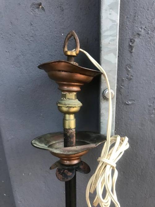 Beautiful Original Art Nouveau Ceiling Gaslamp converted to electricity