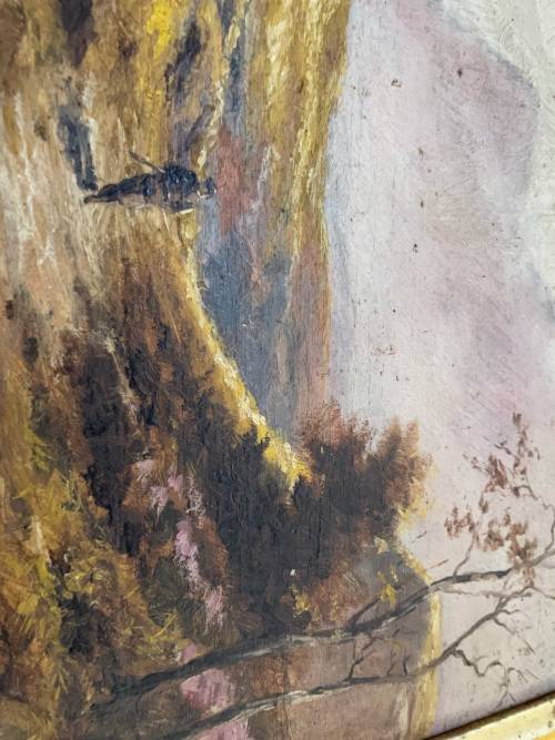 Original Vintage Oil on Board ( 32 x 23 cm )