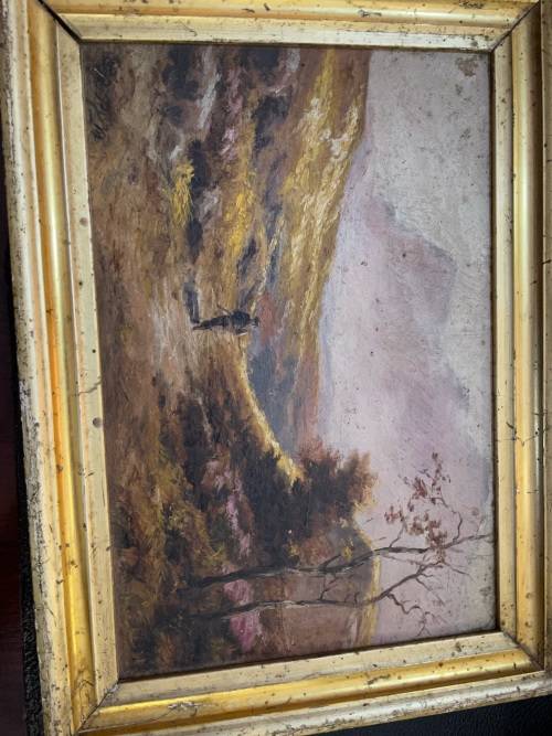 Original Vintage Oil on Board ( 32 x 23 cm )