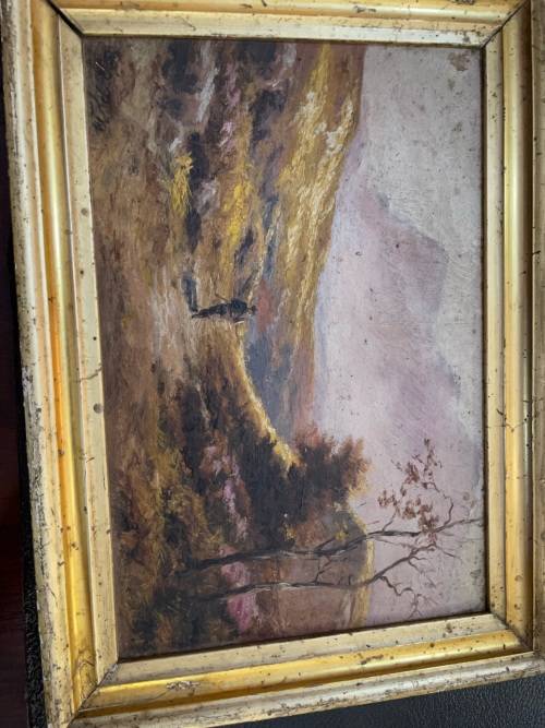 Original Vintage Oil on Board ( 32 x 23 cm )