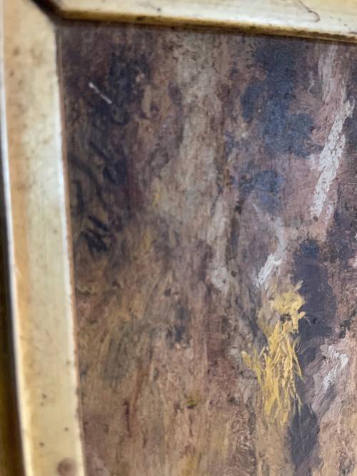 Original Vintage Oil on Board ( 32 x 23 cm )
