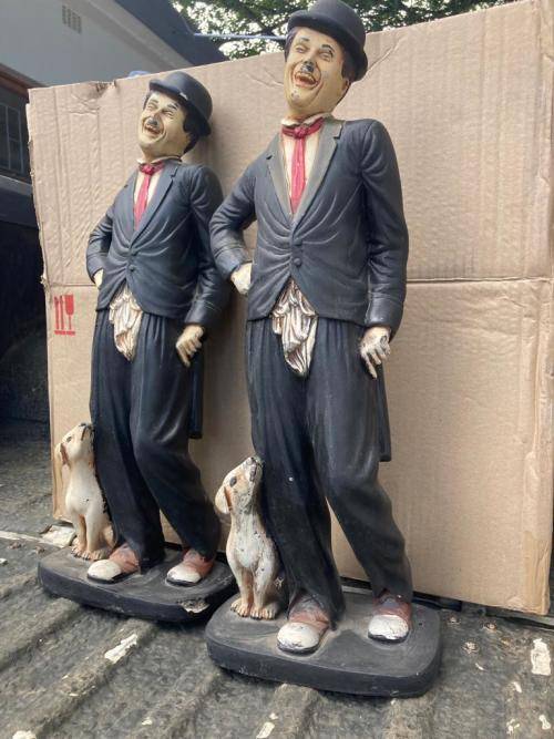 1 Charlie Chaplin Figurines made from Fibreglass ( 53 cm ) Bid per figurine to take 1