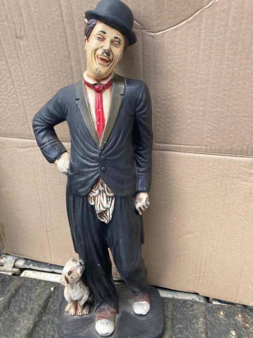 1 Charlie Chaplin Figurines made from Fibreglass ( 53 cm ) Bid per figurine to take 1