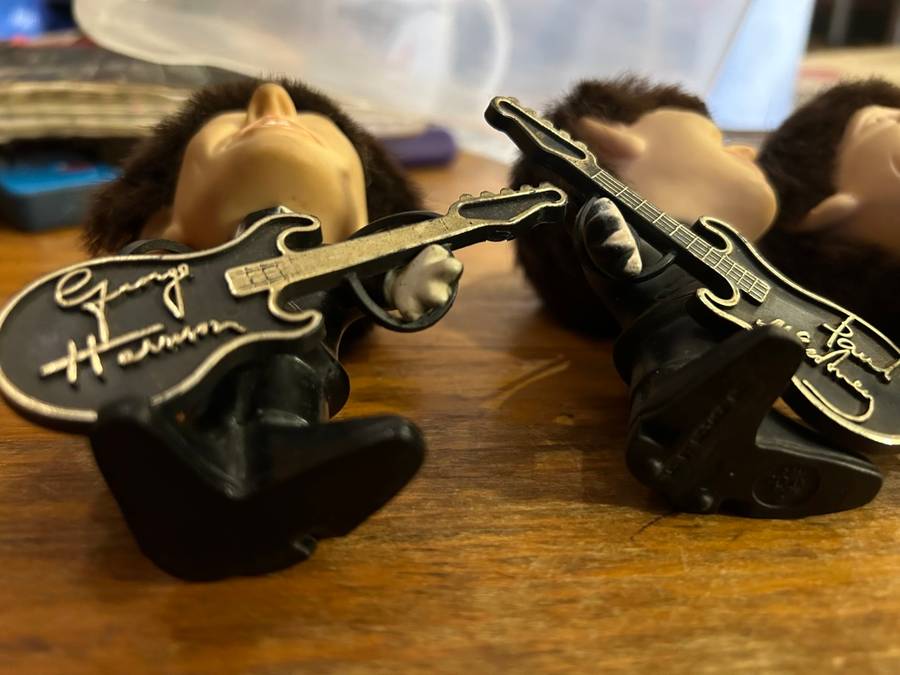Set of 4 Beatles Remco Dolls with Instruments circa 1964