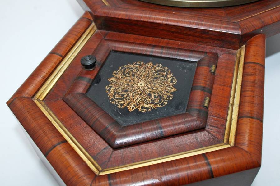 Beautiful Mahogany Welsh Calender Clock by Waterbury Clock Co