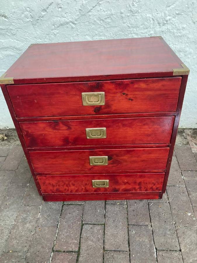 Pair of Drawer Cabinets with Brass Handles