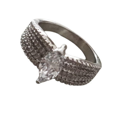 Diamond Shape Crystal Ring