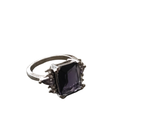 Classic Purple Crystal Gem Ring