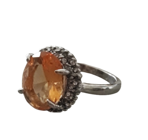 Classic Citrine Crystal Gem Ring