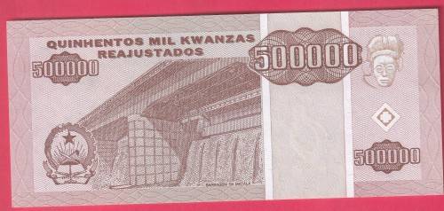 ANGOLA 1995 500000 KWANZA
