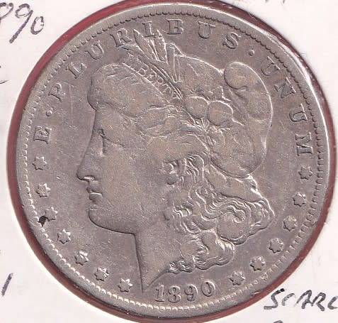 USA 1890 CC MORGAN DOLLAR
