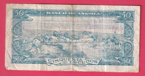 ANGOLA 1962 50 ESCUDOS  AND 1972 100 ESCUDOS