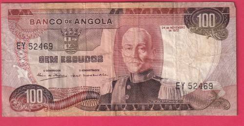 ANGOLA 1962 50 ESCUDOS  AND 1972 100 ESCUDOS
