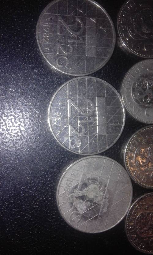 3* 2 1/5 G and 5*1G coins from Nederland