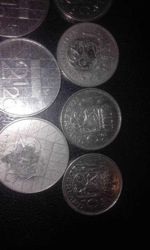 3* 2 1/5 G and 5*1G coins from Nederland