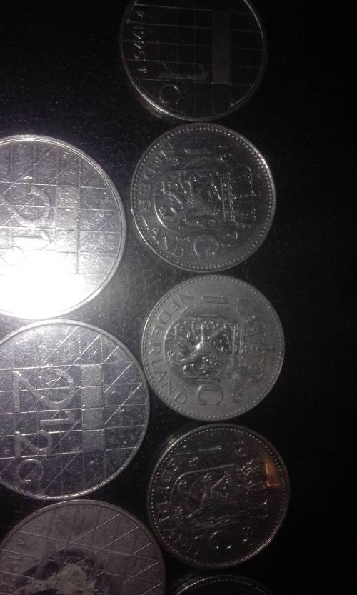 3* 2 1/5 G and 5*1G coins from Nederland