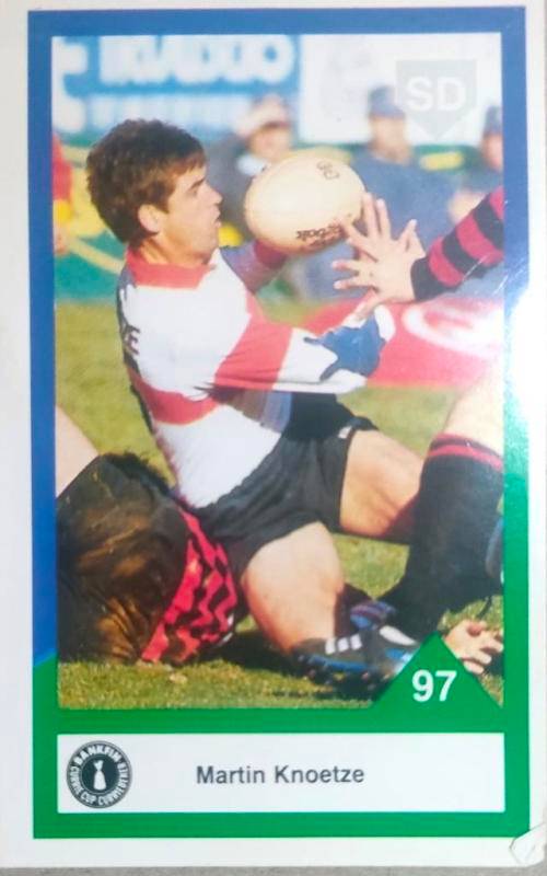 1992 Bankfin Currie cup sports deck rugby card no 97 Martin Knoetze Transvaal Lions