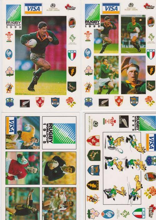 Rugby WC 95 Official product Postcards x 4