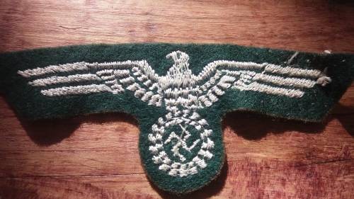 WW2 Nazi GERMAN-OFFICERS-M38-Cap Badge only