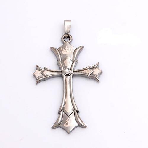 CROSS ONLY -Stainles Steel Austrian Crystal Cross Necklace Pendants