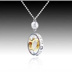 Hollow Round Zircon Crystal Necklaces & Pendants Fashion Jewelry for women