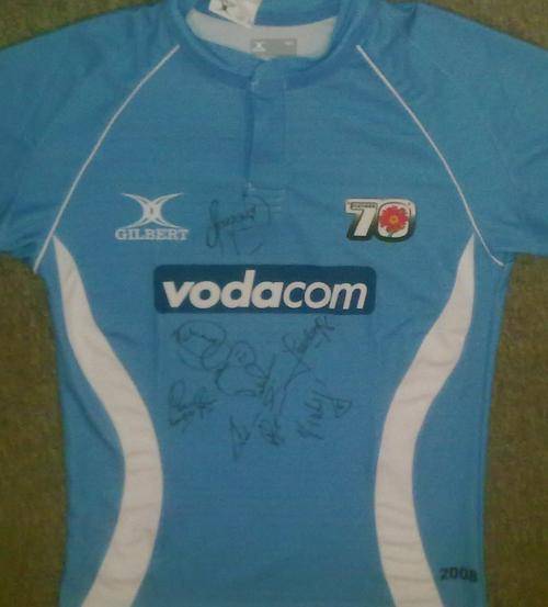 Very Rare - 70 YEAR - SIGNED - BLUE BULLS jersey - BRAND NEW!!! @ GIVE AWAY!!!