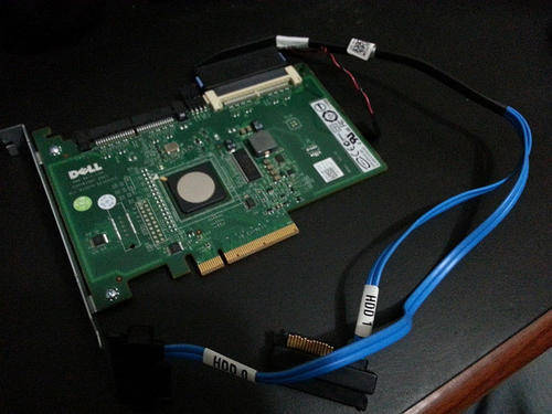Dell PERC 6/iR RAID PCI-E SAS/SATA Controller Card w/LED Cables