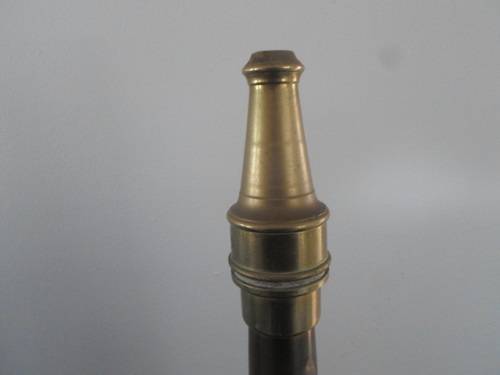 SOLID BRASS ANTIQUE FIRE HOSE HEIGHT 60CM WIDTH ACROS BOTTOM 7CM SEE PICS