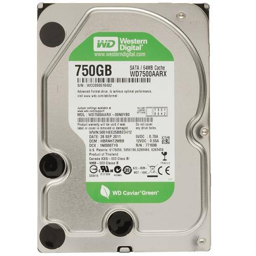 Western Digital Caviar Green 3.5" 750gb SATA3 7200RPM Hard Disk Drive
