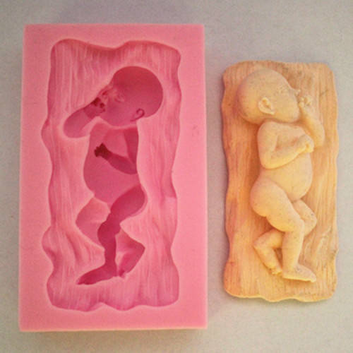 New Born Silicone Baby Mold for fondant or clay