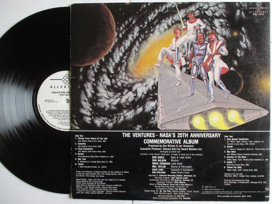 THE VENTURES -  NASA'S 25TH ANNIVERSARY -RSA - VG+ / VG+ GATEFOLD
