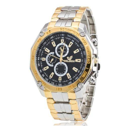 **New** Orlando Large Dial Mens Stainless Steel Business Watch, 4 Colours ~ ! Craze Auction !