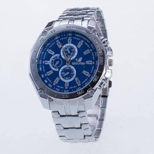 **New** Orlando Large Dial Mens Stainless Steel Business Watch, 4 Colours ~ ! Craze Auction !