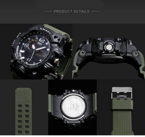 SMAEL Multi-function Digital Military Quartz Sport Wristwatch