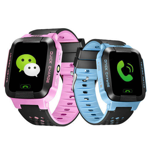 Kids Safe GPS Tracker Anti-lost SOS Call GSM Smart Watch Phone For Android IOS Blue