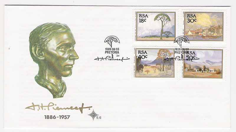1989 RSA FDC No. 5.6 - Paintings by Jacob Hendrik Pierneef.