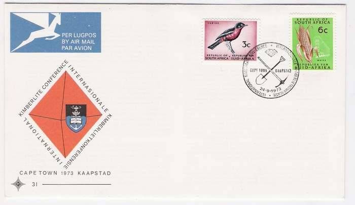 1973 RSA FDC No. 31 - Kimberlite.