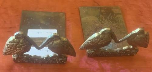 Brass Bird Book Ends