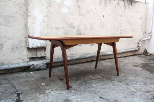 Mid century Retro Beech wood Mahogany dining table