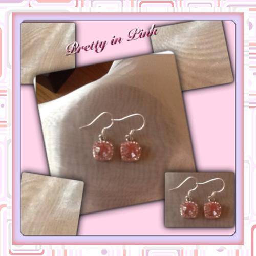 ***NOVEMBER SPECIALS*** CUTE LITTLE sparkly PINK EARRINGS
