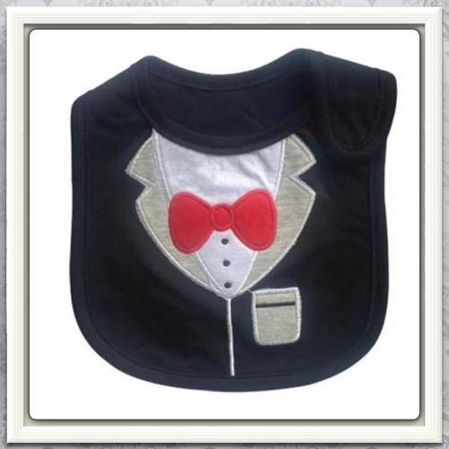 **BABY BOY WEDDING/ SMART OCCASION** TOP QUALITY WATERPROOF SOFT COTTON BIB - EASY VELCRO CLOSING