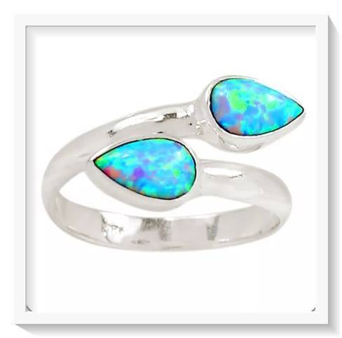 ***DONT MISS THIS ONE*** BLUE FIRE OPAL SOLID.925 STERLING SILVER, RING SZ 8