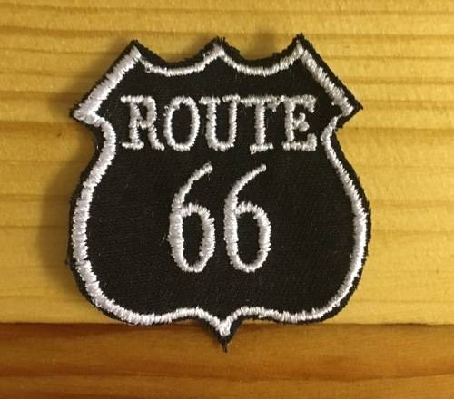 Biker slogan "Route 66"  badge patch