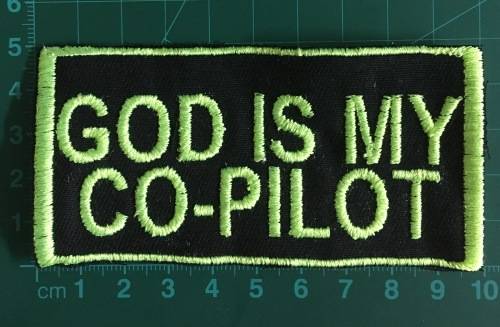 Biker slogan "Co-Pilot" 2  badge patch